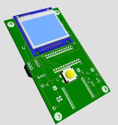 Mod&egrave;le 3D de la carte &eacute;lectronique du simulateur de MultiRAE